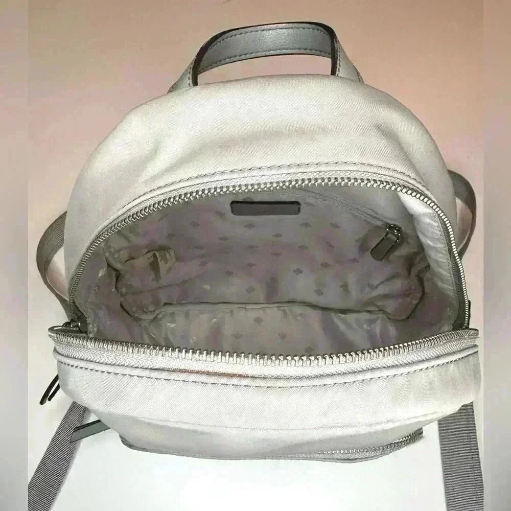 Kate Spade Dawn Medium Nylon Backpack Soft Taupe WKRU5913 Grey